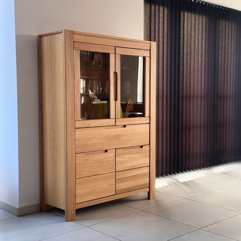 Tammepuidust vitriinkapp NAPOLI 80