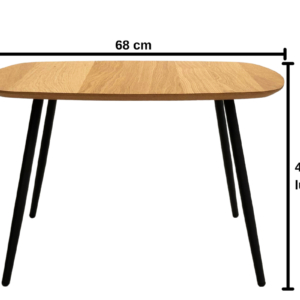 Puidust diivanilaud metalljalgadel GEOMETRIC 02