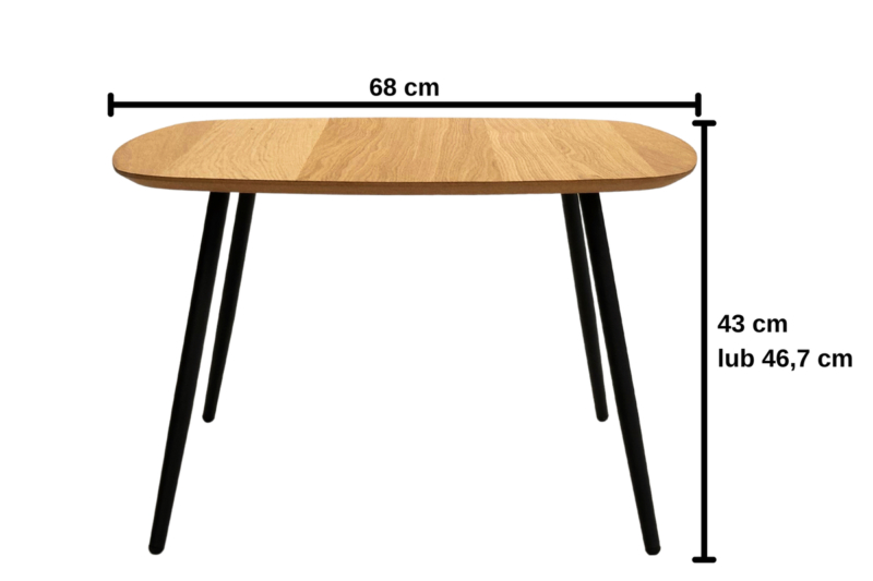 Puidust diivanilaud metalljalgadel GEOMETRIC 02