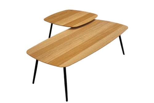 Tammepuust kohvilaudade komplekt GEOMEETRILINE 10