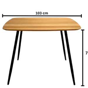 Väike tammepuidust söögilaud GEOMETRIC 81