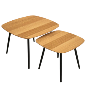 Tammepuidust kohvilaudade komplekt GEOMETRIC 91