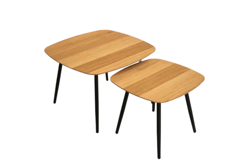 Tammepuidust kohvilaudade komplekt GEOMETRIC 91