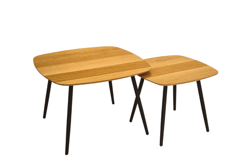 Tammepuidust kohvilaudade komplekt GEOMETRIC 91