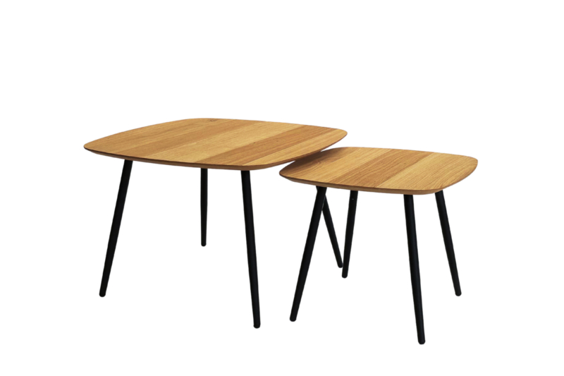 Tammepuidust kohvilaudade komplekt GEOMETRIC 91