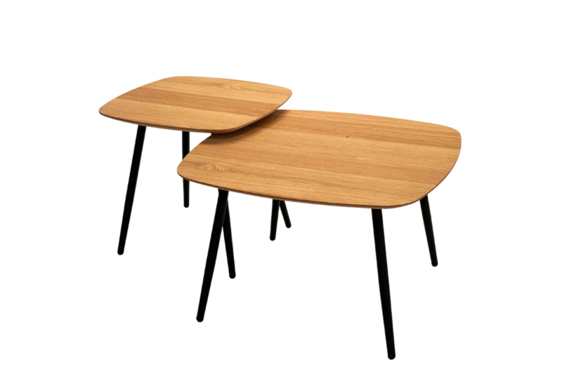 Tammepuidust kohvilaudade komplekt GEOMETRIC 91