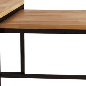 Diivanlaua komplekt KONGO tammepuidust ja metallist