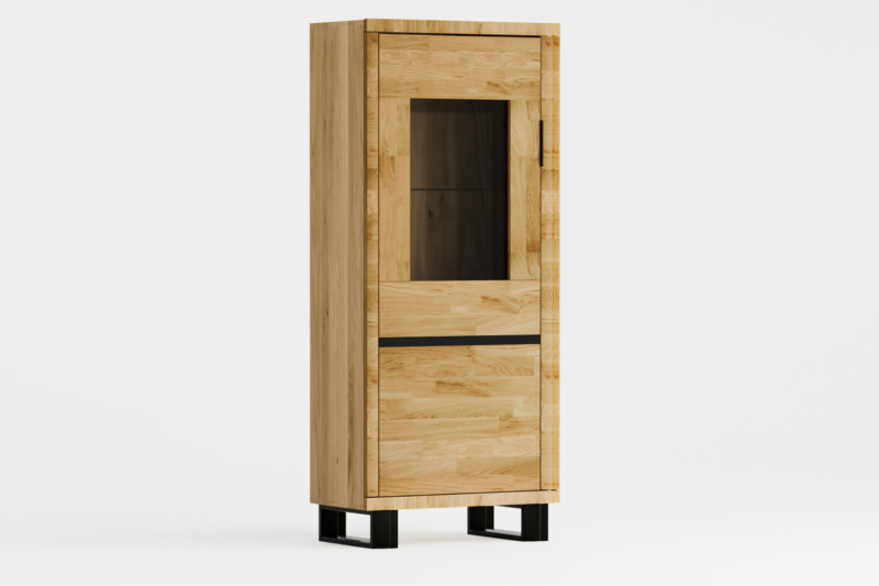 Tammepuidust vitriinkapp MONO LOFT 04