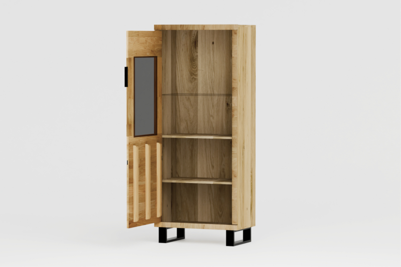 Tammepuidust vitriinkapp MONO LOFT 04
