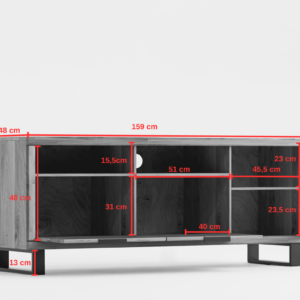 Mono-01 Tammepuidust TV kapp Mono Loft 01