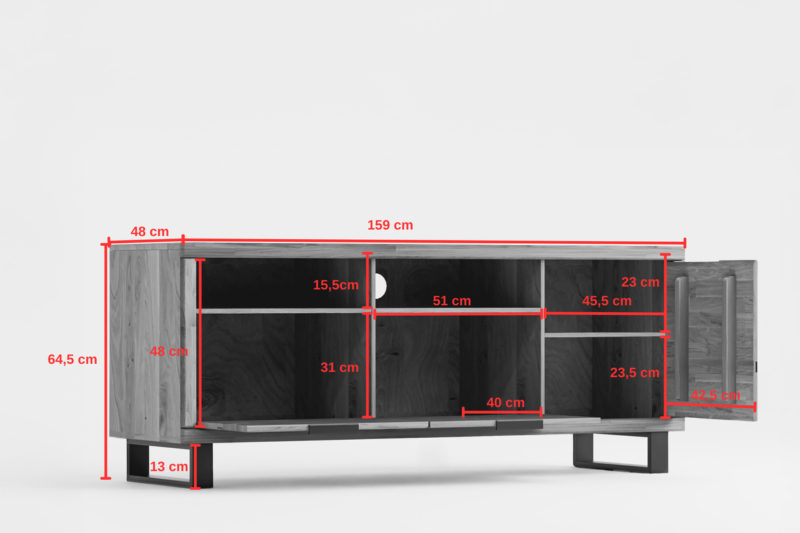 Mono-01 Tammepuidust TV kapp Mono Loft 01
