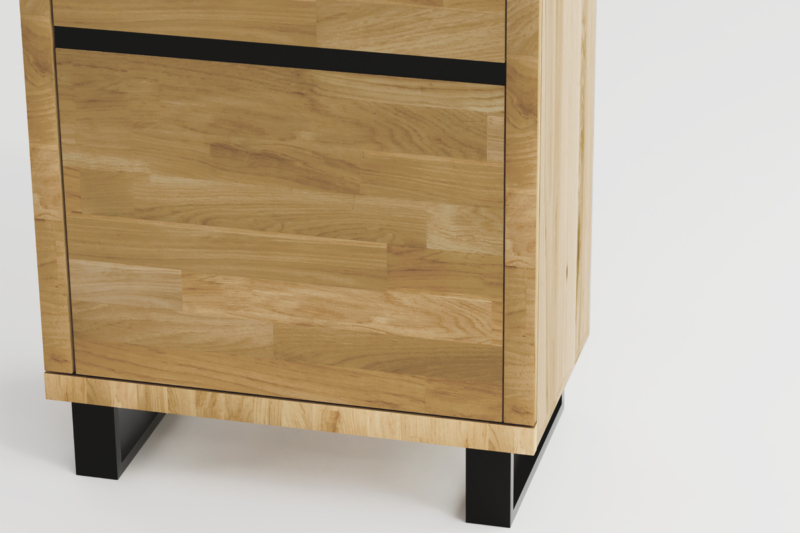 Tammepuidust vitriinkapp MONO LOFT 04