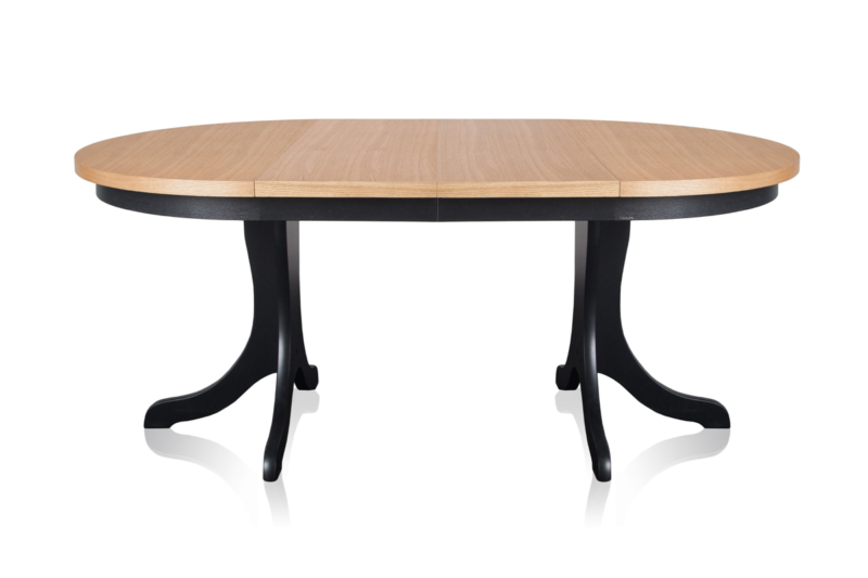 Orlando-I-_2_ Ümmargune tammepuidust pikendatav söögilaud Orlando I