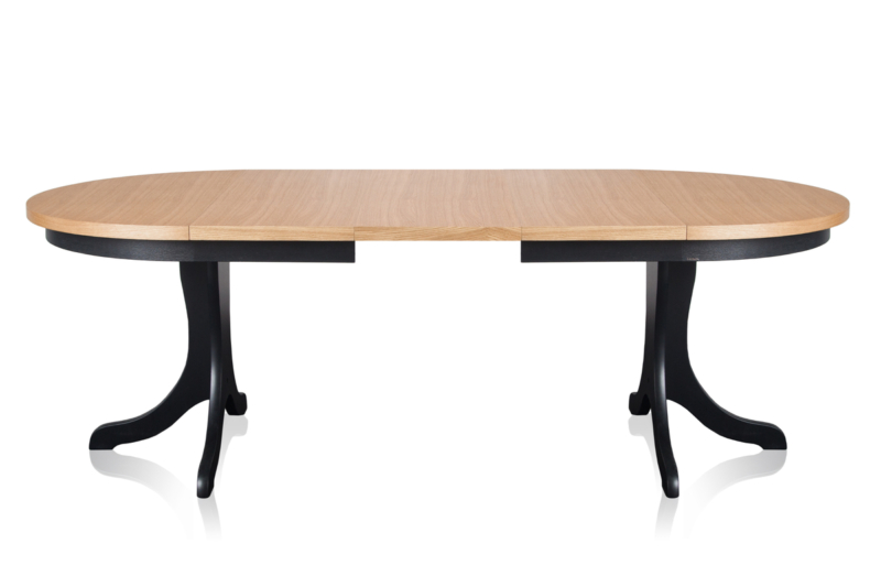 Orlando-I-_3_ Ümmargune tammepuidust pikendatav söögilaud Orlando I