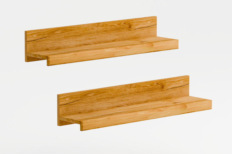 Riiuli komplekt tammepuidust 90 cm Raro 25