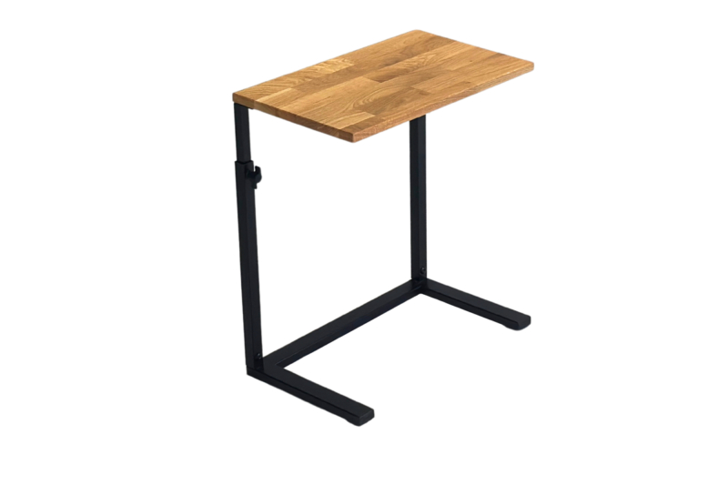 Reguleeritav diivanilaud puidust ja metallist