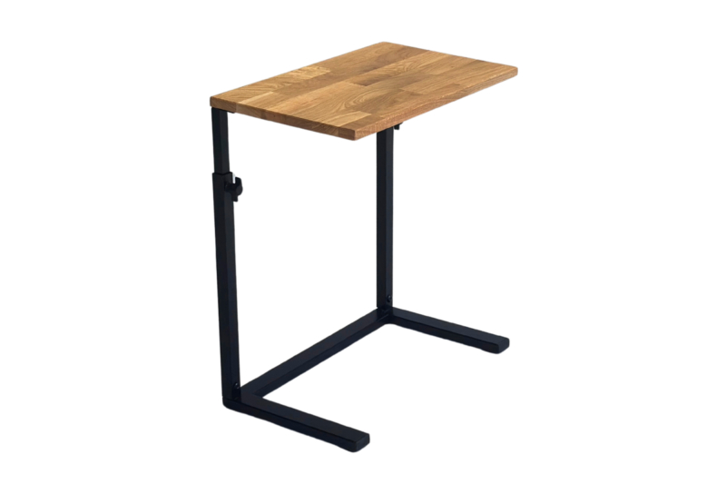 Reguleeritav diivanilaud puidust ja metallist