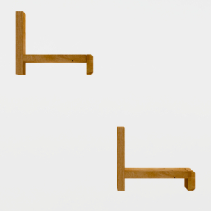 Riiuli komplekt tammepuidust 90 cm Raro 25