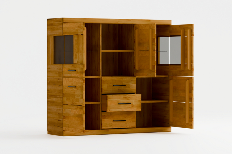 Tammepuidust vitriinkapp RARO 81