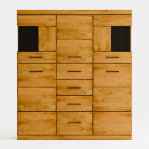 RE-84-Raro-_2_ Tammepuidust vitriinkapp RARO 84 tumendatud klaasiga