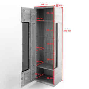 Tammepuidust vitriin Raro 90