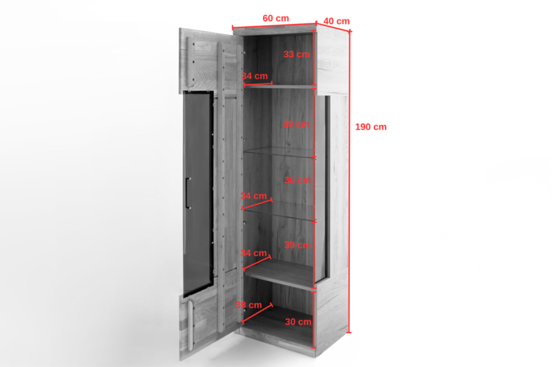 Tammepuidust vitriin Raro 90
