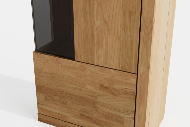 Tammepuidust Vitriinkapp RARO 91  toonklaasiga