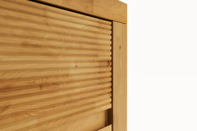 Ryflowany-dab-olejowany Tammepuidust kummut BRUNO 10