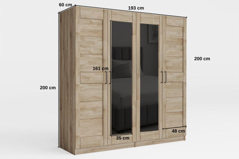 Tammepuidust kapp TORONTO XL