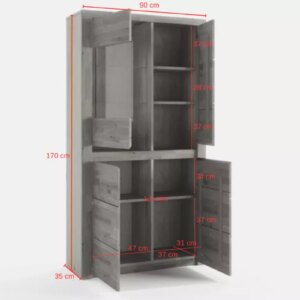 Tammepuidust vitriinkapp BRUNO 73