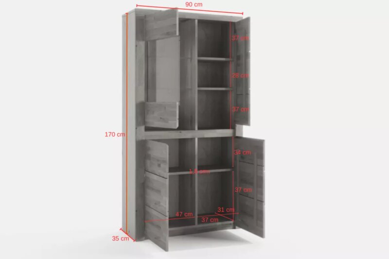 Tammepuidust vitriinkapp BRUNO 73