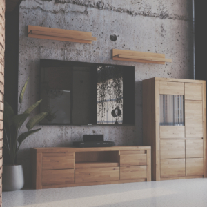 Tammepuidust vitriinkapp Bruno 82