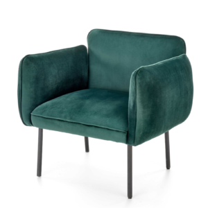 Roheline sametist tugitool Madera 01