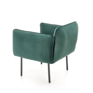 Roheline sametist tugitool Madera 01