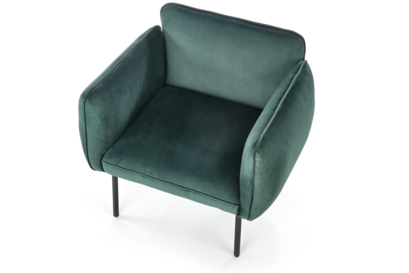 Roheline sametist tugitool Madera 01