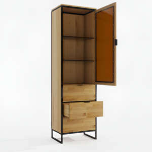 Tammepuidust vitriinkapp KONGO LOFT 06