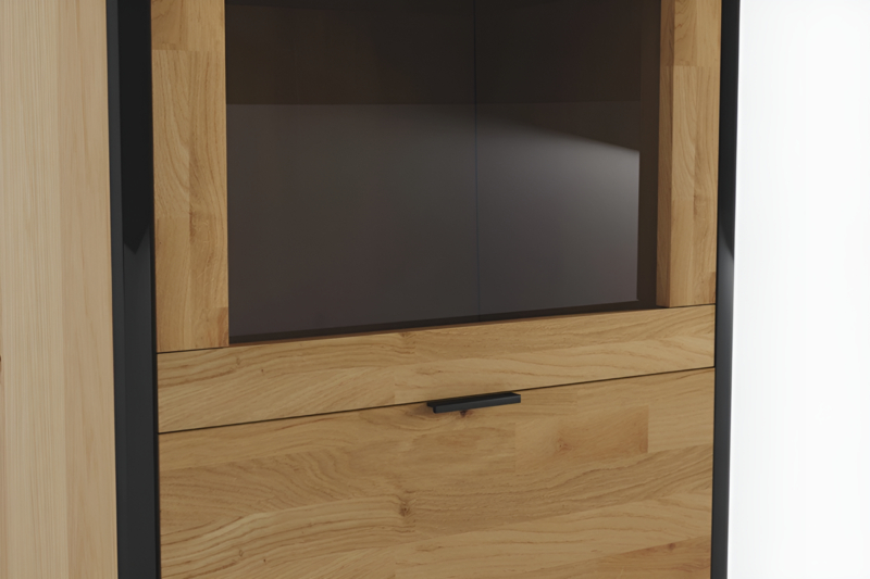 Tammepuidust vitriinkapp KONGO LOFT 06