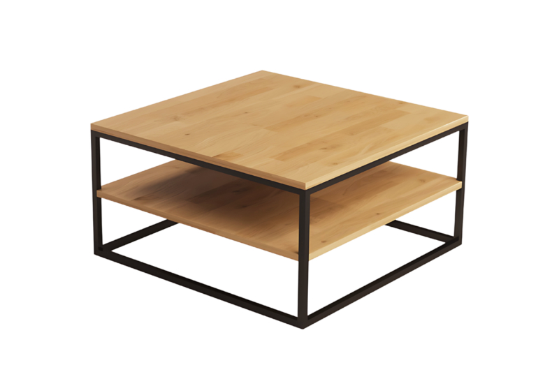 Diivanilaud metallist ja puidust  80/80 cm