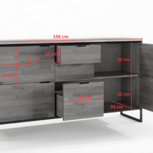 Tammepuidust kummut KONGO LOFT 03