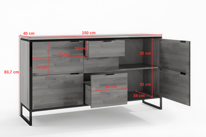 Tammepuidust kummut KONGO LOFT 03