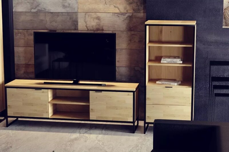 Tammepuidust TV alus LOFT 02