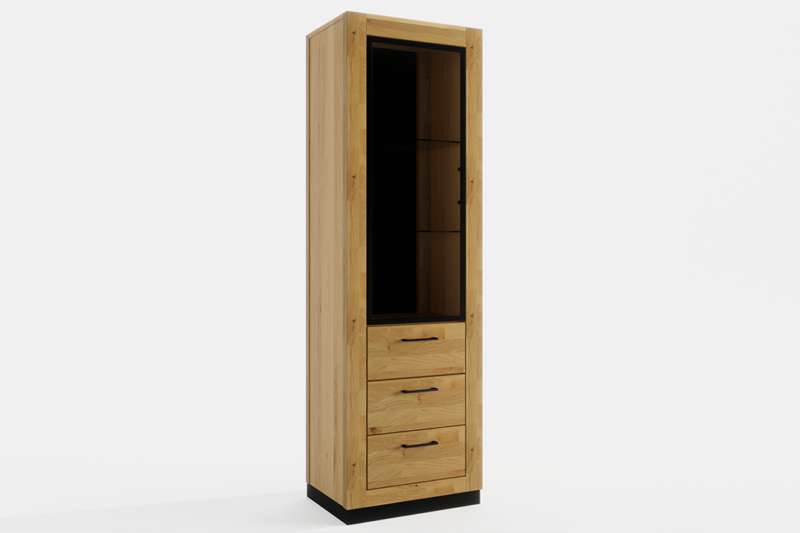 Tammepuidust vitriinkapp NEOMI 05