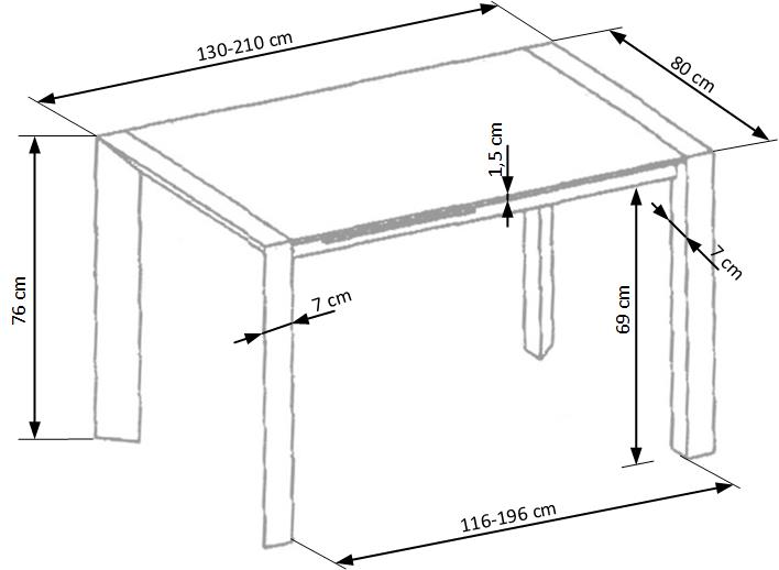 5905248101623_d STANFORD laiendustabel värv: valge