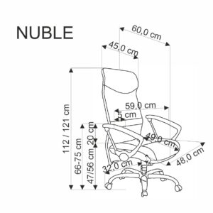 NUBLE kontoritool, värv: must