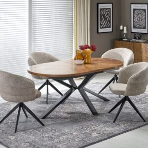 JASON pikendustabel, värv: pähklipuu / must