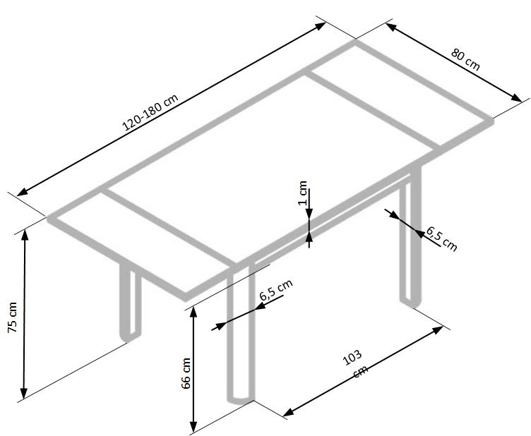 5905248100114_d Pikendatav söögilaud ALSTAN, beeži/valge