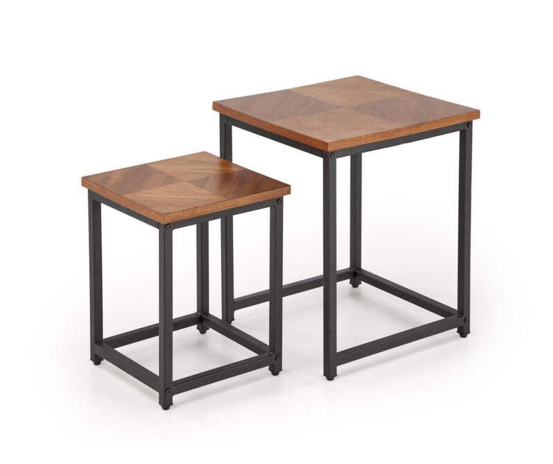 5905248133198_1 Kohvilaudade komplekt ELERNA (2 tk), pähkel / must