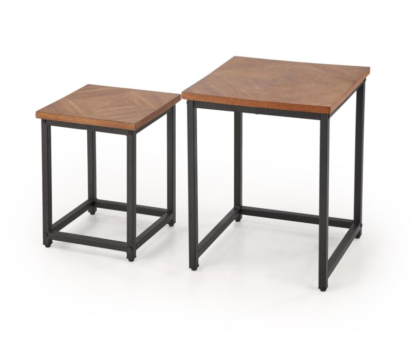 5905248133198_11 Kohvilaudade komplekt ELERNA (2 tk), pähkel / must