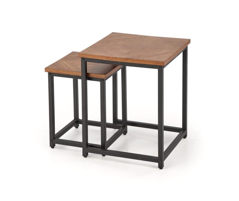 5905248133198_12 Kohvilaudade komplekt ELERNA (2 tk), pähkel / must