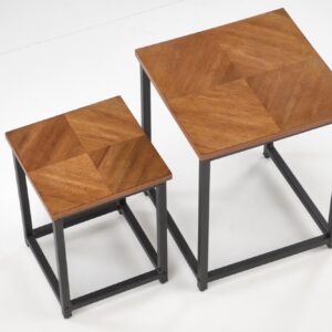 5905248133198_2 Kohvilaudade komplekt ELERNA (2 tk), pähkel / must
